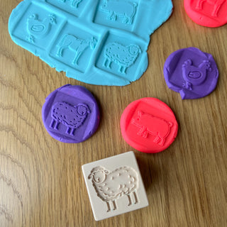 Fermas Stampiņa- Lauku sētas Tekstūras kubs plastalīnam