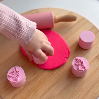 Vienradži - eko stampiņu komplekts plastilīna veidošanai Unicorn zīmodziņi, 4 gab