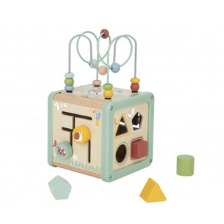 Motor activity play cube in pastel shades