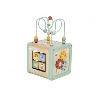 Motor activity play cube in pastel shades