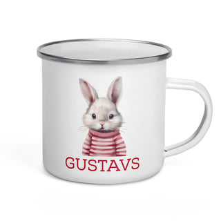 Personalised cup for children - easter bunny in red sweater