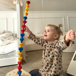 Rainbow Peg construction, stacking and lacing set