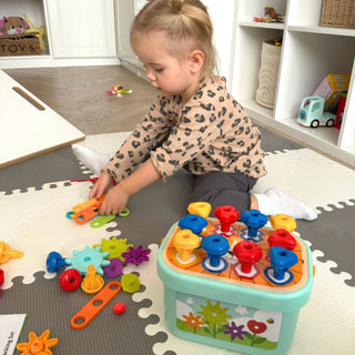 Rainbow Peg construction, stacking and lacing set