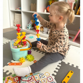 Rainbow Peg construction, stacking and lacing set