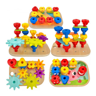 Rainbow Peg construction, stacking and lacing set