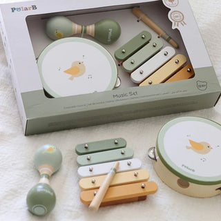 Wooden musical instrument set - birds
