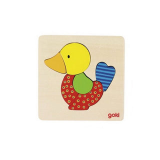 Duck - chunky wooden puzzle, Goki