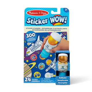 Astronauts Radošā uzlīmju aktivitāšu grāmata ar stampiņu un 300 uzlīmēm - Sticker WOW!® Acitivty Pad Astronaut, Melissa & Doug
