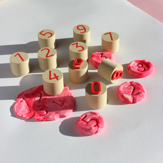 Ciparu stampiņas 0-9, matemātikas eko zīmodziņu komplekts, 10 gab