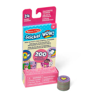 Sticker WOW!® Mini Activity Pad & Refill Stickers - Favorite Things (200+ Stickers, Stamper Not Included)