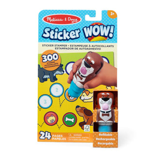 Suņi Radošā uzlīmju aktivitāšu grāmata ar stampiņu un 300 uzlīmēm - Sticker WOW!® Acitivty Pad Dog, Melissa & Doug