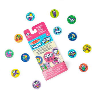 Sticker WOW!® Mini Activity Pad & Refill Stickers - Favorite Things (200+ Stickers, Stamper Not Included)