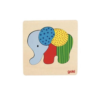Elephant- chunky wooden puzzle, Goki