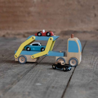 Wooden car transporter toy