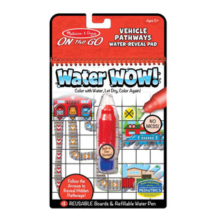Vehicle pathways Water wow - reusable water coloring book