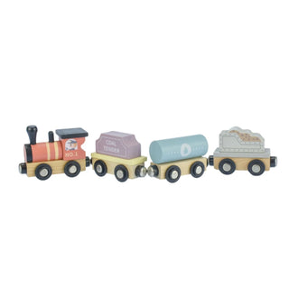 Magnetic wooden train set in Pastel shades
