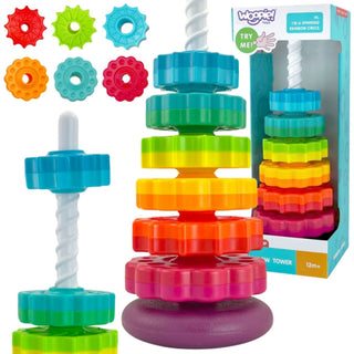 Rainbow rotating stacking toy