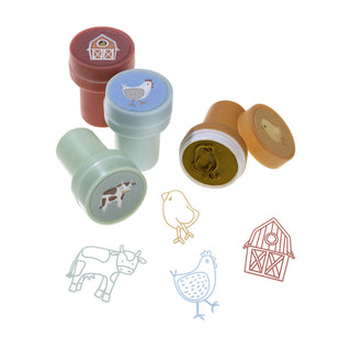 Little Dutch Self Inking Stamps ´Little Farm´, 16 pcs