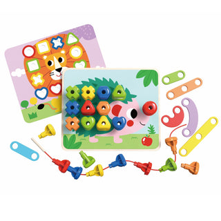 Rainbow pegs learning set