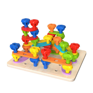 Rainbow pegs learning set