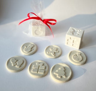 Stampiņa- Ziemassvētku tekstūras kubs plastilīnam