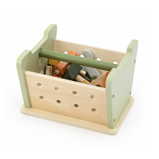 Wooden kids workbench-toolbox with tools  2 in 1, 30 pcs