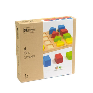 Geometric shapes wooden sorting board