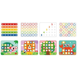 Rainbow pegs learning set