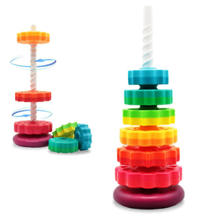 Rainbow rotating stacking toy