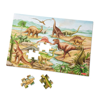 Lielā dinozauru grīdas puzle 90 x 60 cm, 48 gabaliņi, Melissa & Doug