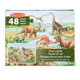 Lielā dinozauru grīdas puzle 90 x 60 cm, 48 gabaliņi, Melissa & Doug