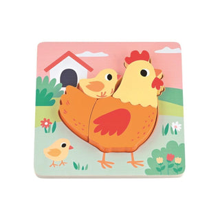 Wooden farm puzzle set - 4 chunky puzzles