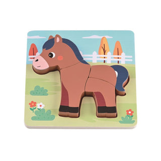 Wooden farm puzzle set - 4 chunky puzzles