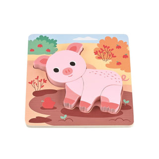 Wooden farm puzzle set - 4 chunky puzzles