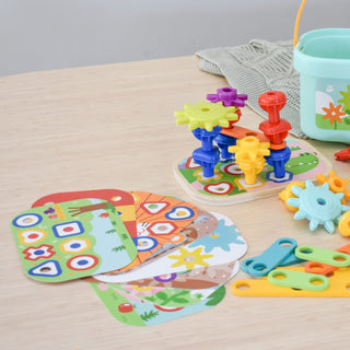 Rainbow Peg construction, stacking and lacing set