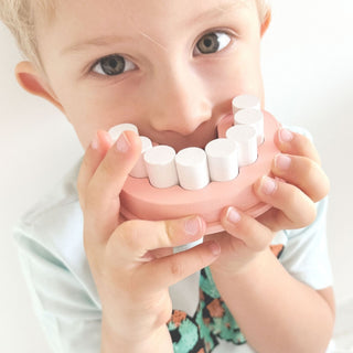 Liitle dentist play set in a felt bag