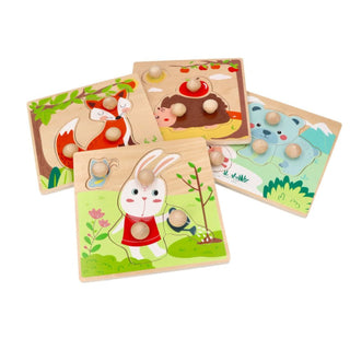 Four seasons - puzzle set with large pegs