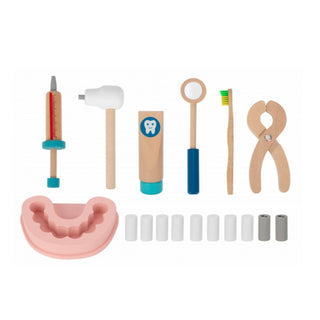 Liitle dentist play set in a felt bag