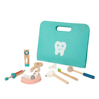 Liitle dentist play set in a felt bag