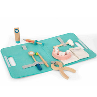 Liitle dentist play set in a felt bag