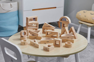 Spoguļu bloki - 24 gab koka Montessori sensorie klucīši