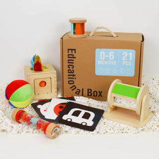 Educational toy set 0-6 months, Montessori toy set