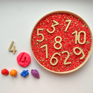 Cipari bērniem 1-10 matemātikas apguvei, eko sensorie cipari