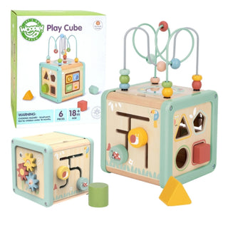 Motor activity play cube in pastel shades