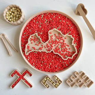 Latvijas sensoro eko formiņu komplekts- Latvijas kontūrkarte un rakstu zīmes