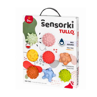 8 pastel sensory massage balls for babies, different textures, diameter 6 cm