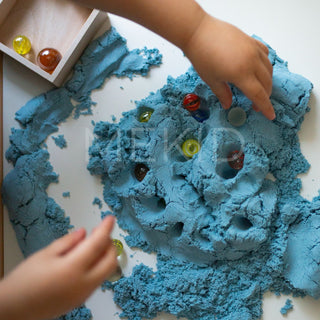 Kinetic sand 1 kg in pastel shades - soft blue