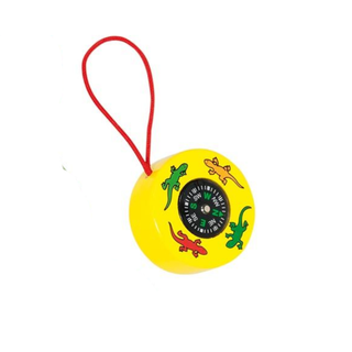 Wooden compass for kids, yellow, Goki