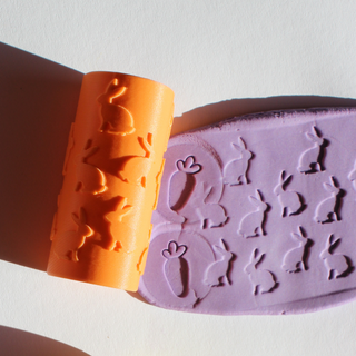 Lieldienu plastilīna rullīši, tekstūras rullīši ar stampiņu