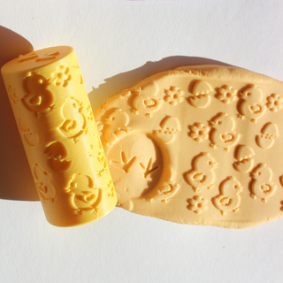 Lieldienu plastilīna rullīši, tekstūras rullīši ar stampiņu